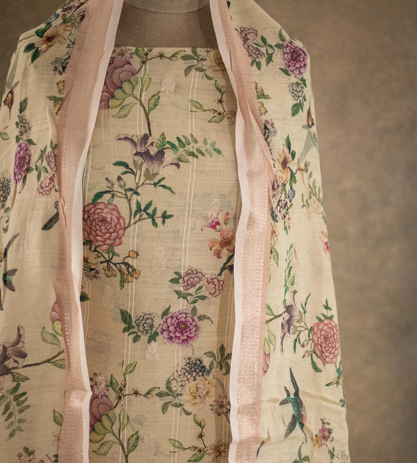 Creme Soft Tussar Salwar1