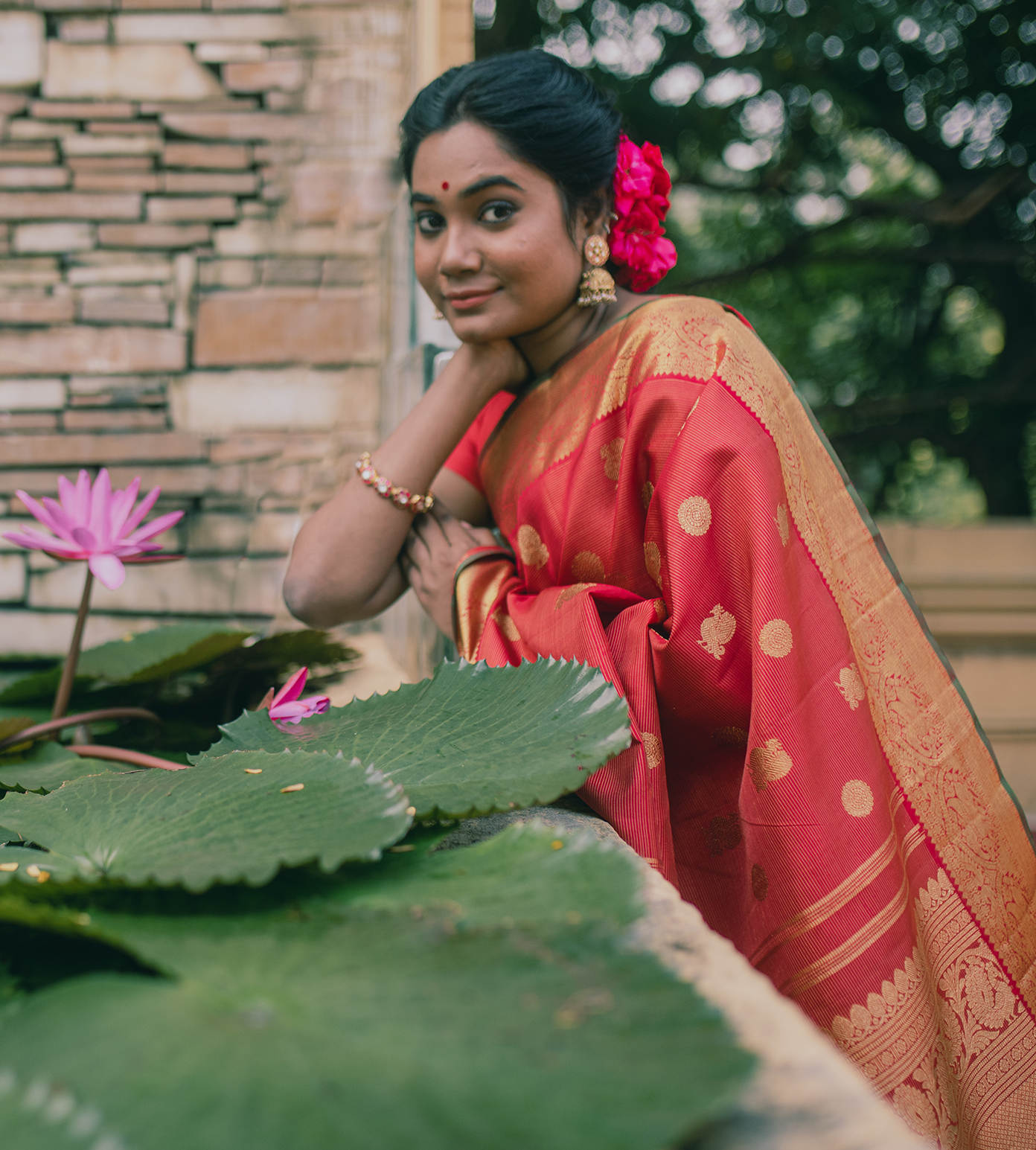 Red Kanchipuram Silk Saree