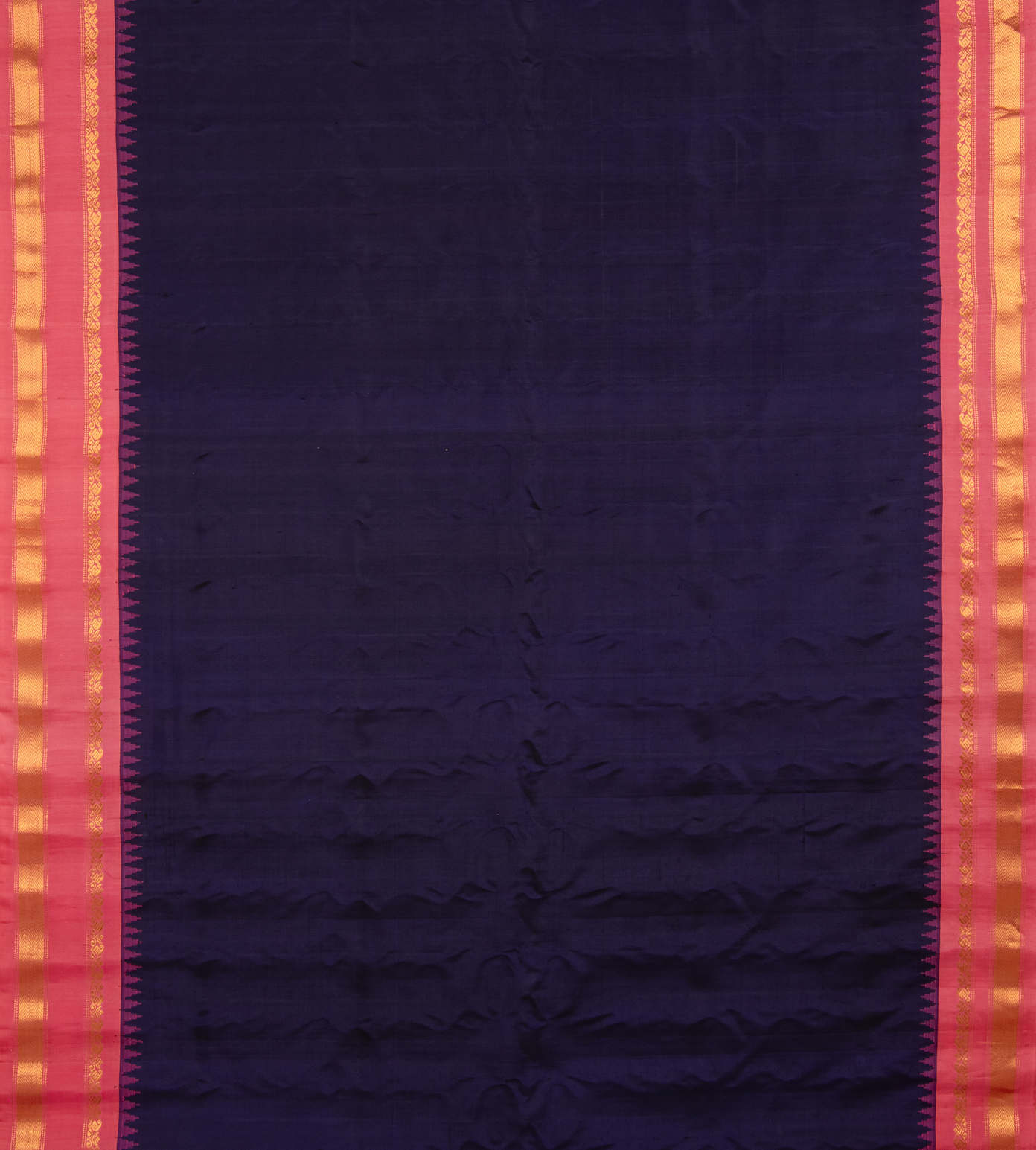Deep Blue Gadwal Silk Saree2