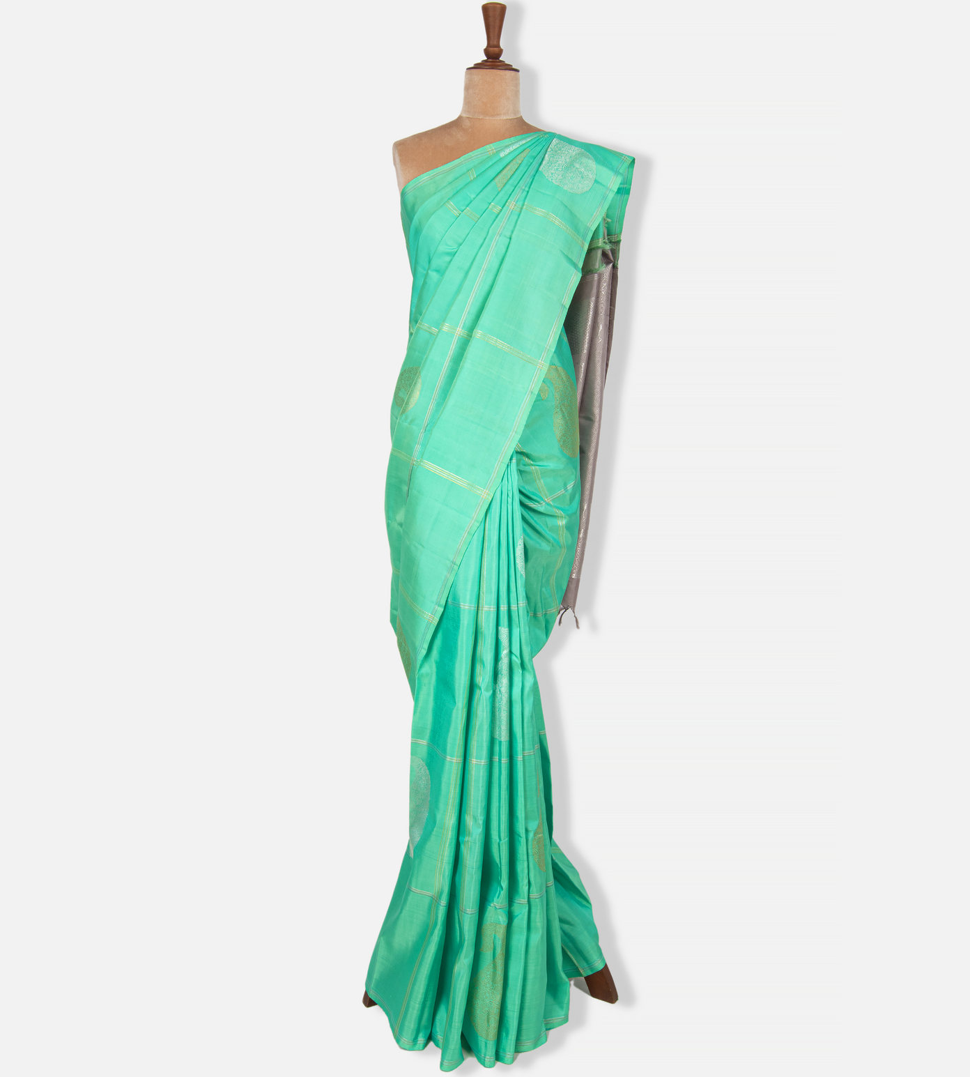 Green Kanchipuram Silk Saree1