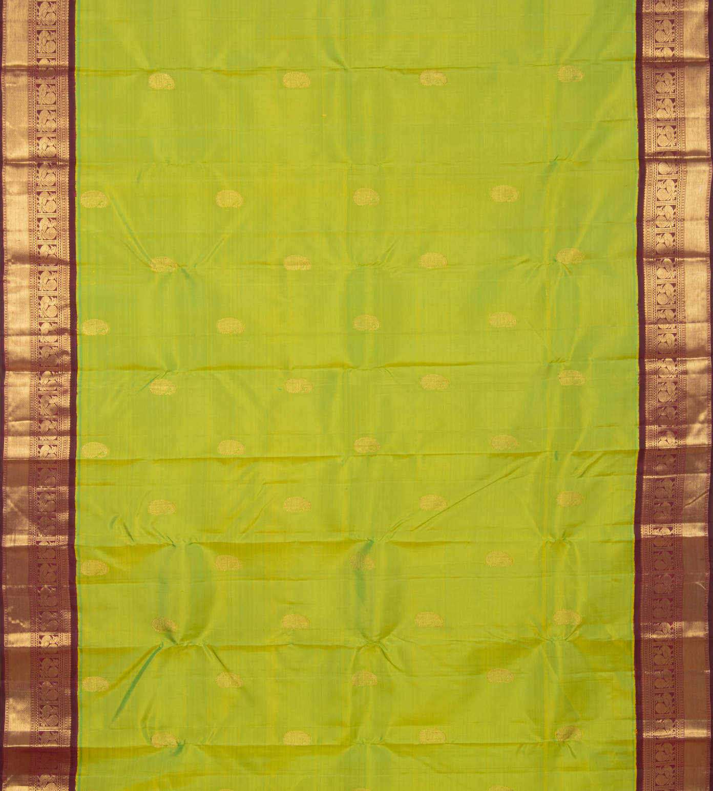 Light Green Kanchipuram Silk Saree2