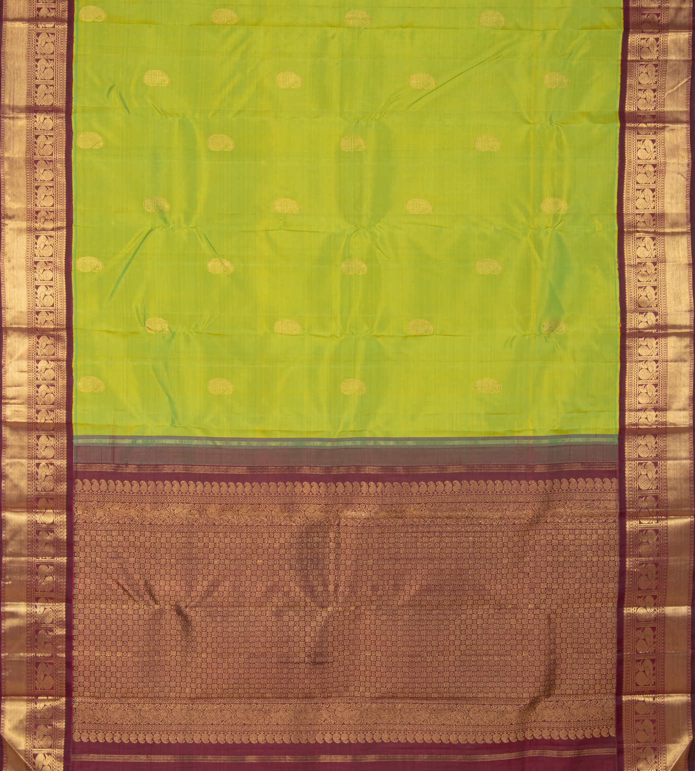 Light Green Kanchipuram Silk Saree3