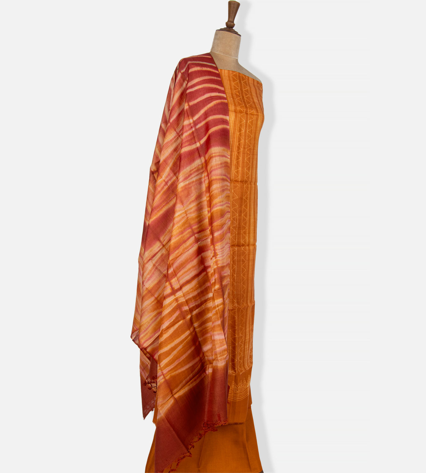 Tangerine Yellow Tussar Salwar2