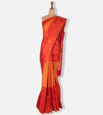 Orange Kanchipuram Silk saree1