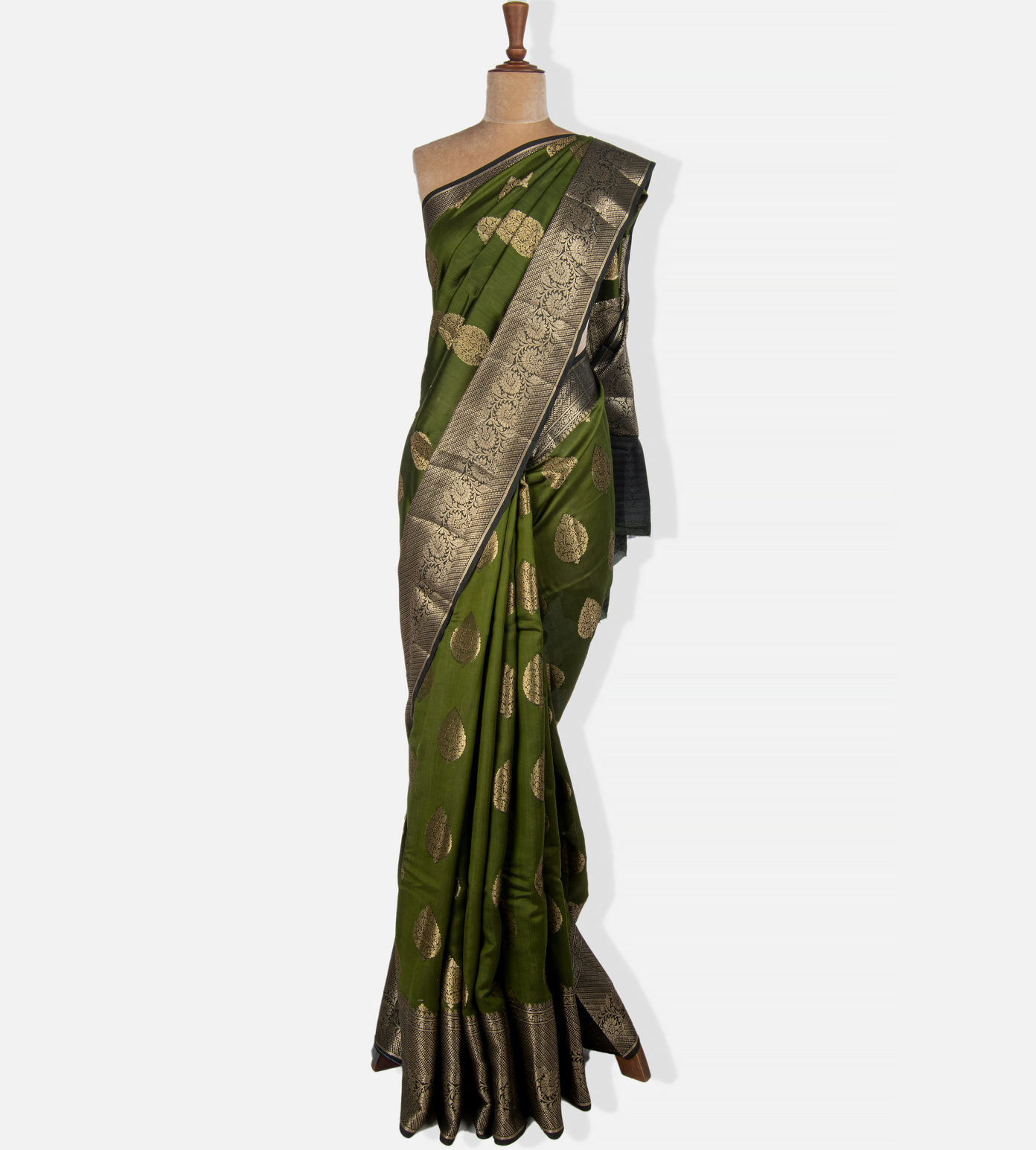 Green Chaniya Silk Saree1