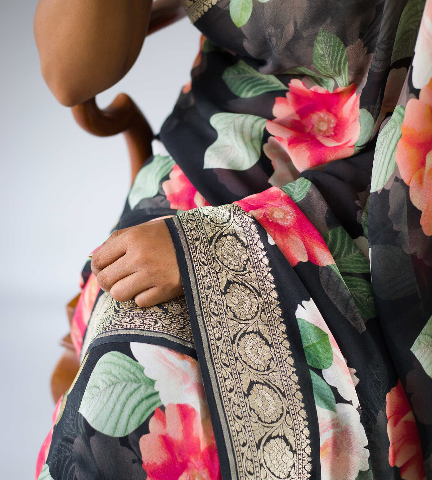 Black Banaras Georgette3