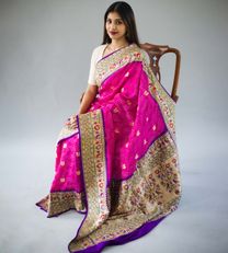 Pink Bandhani Saree1