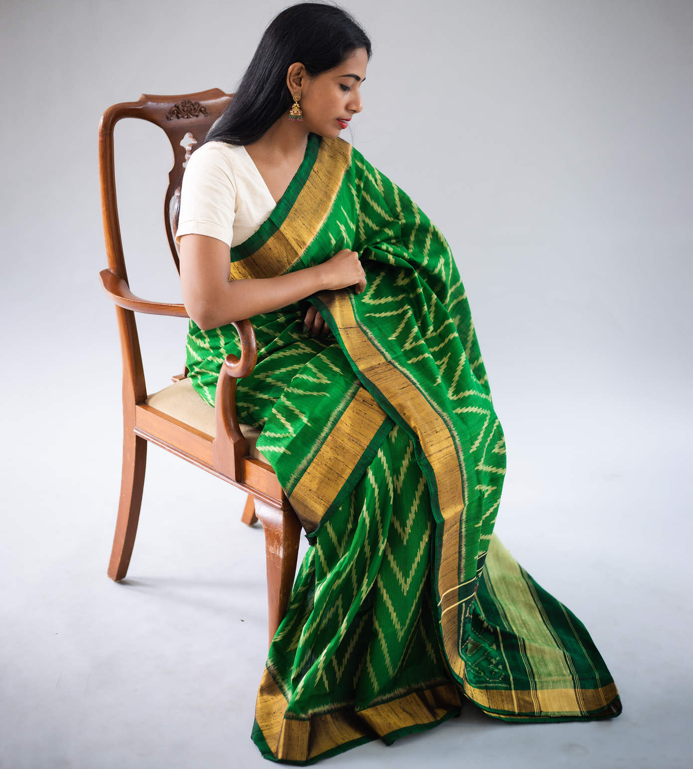 Green Patola Silk Saree3