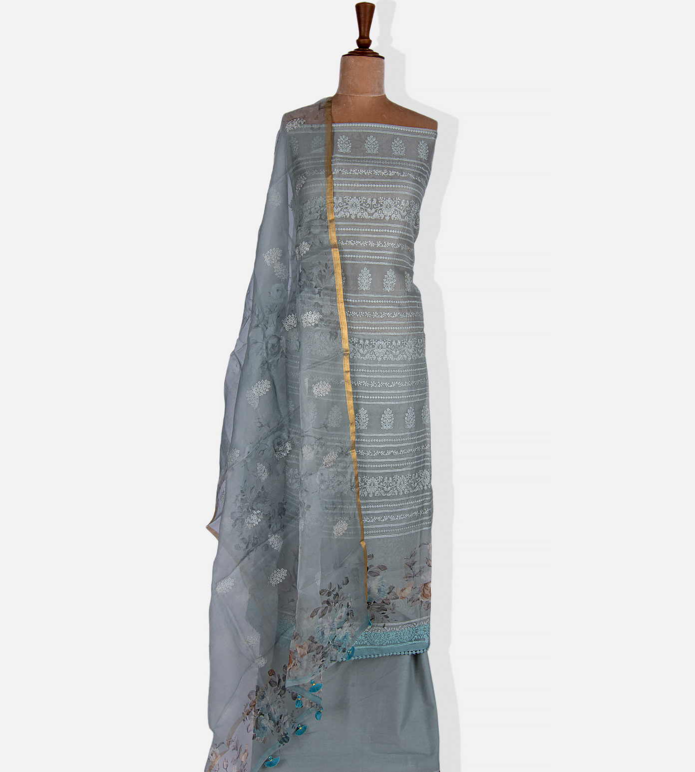 Pastel Blue Organza Salwar1