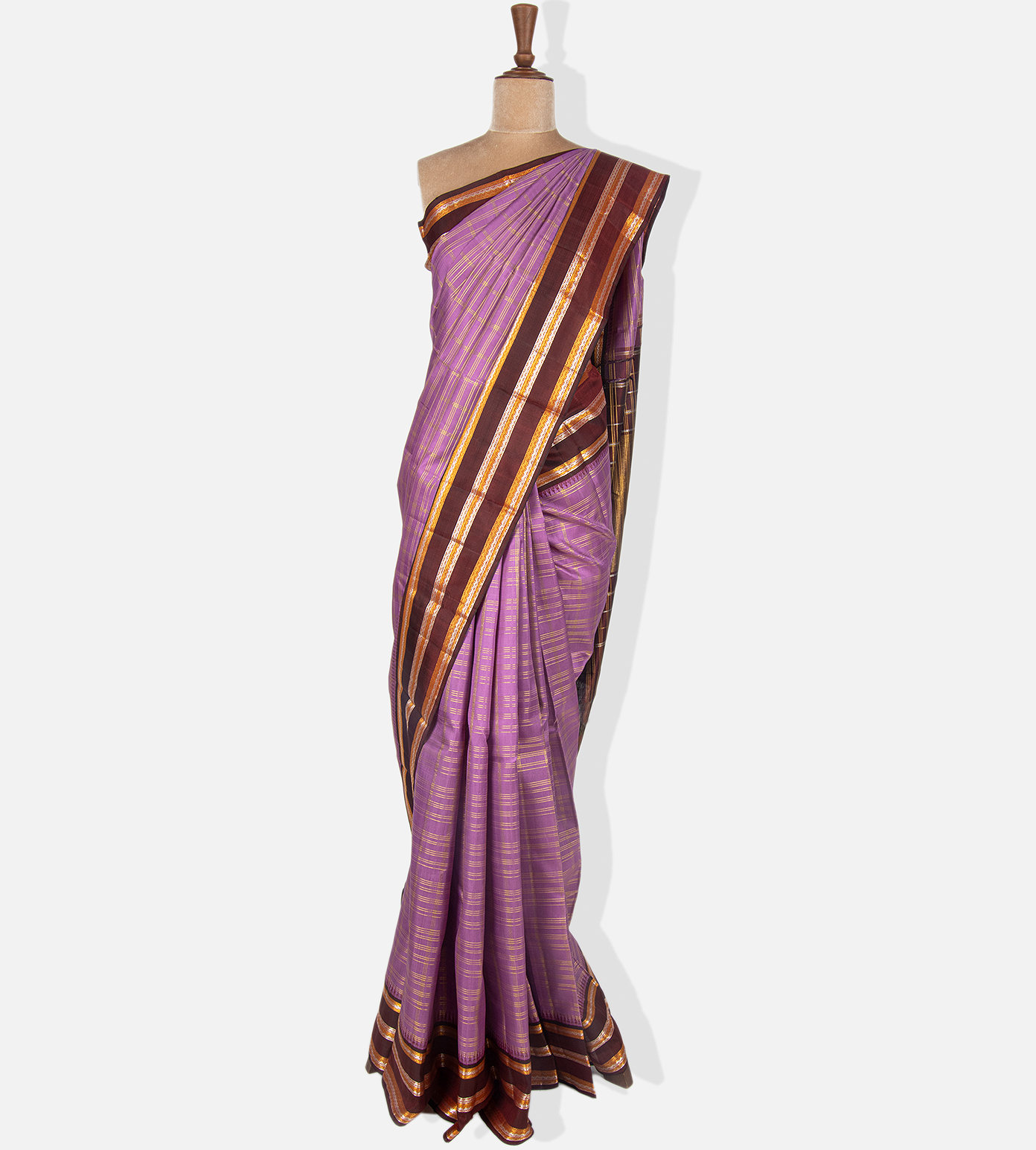 Orchid Purple Kanchipuram Silk Saree1