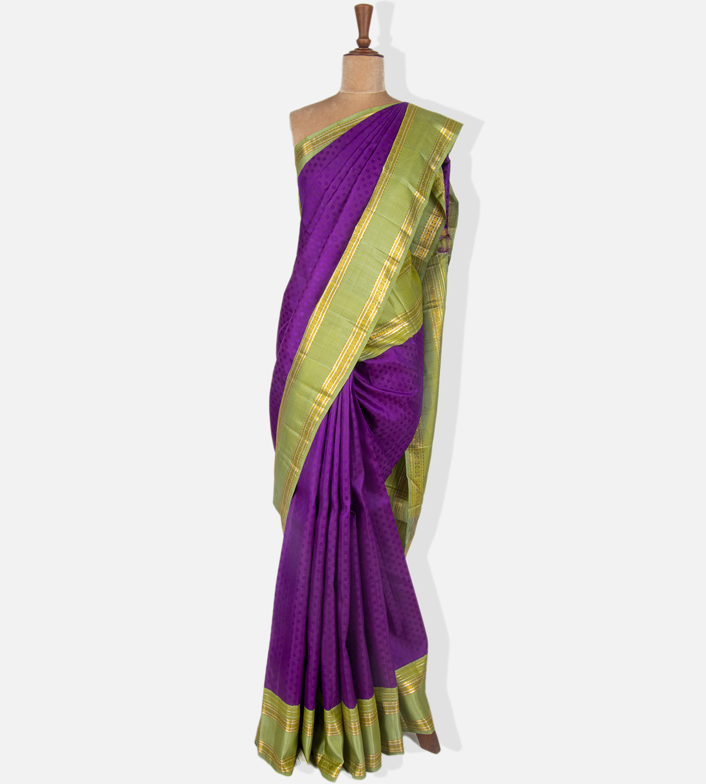 Purple Kanchipuram Silk Saree