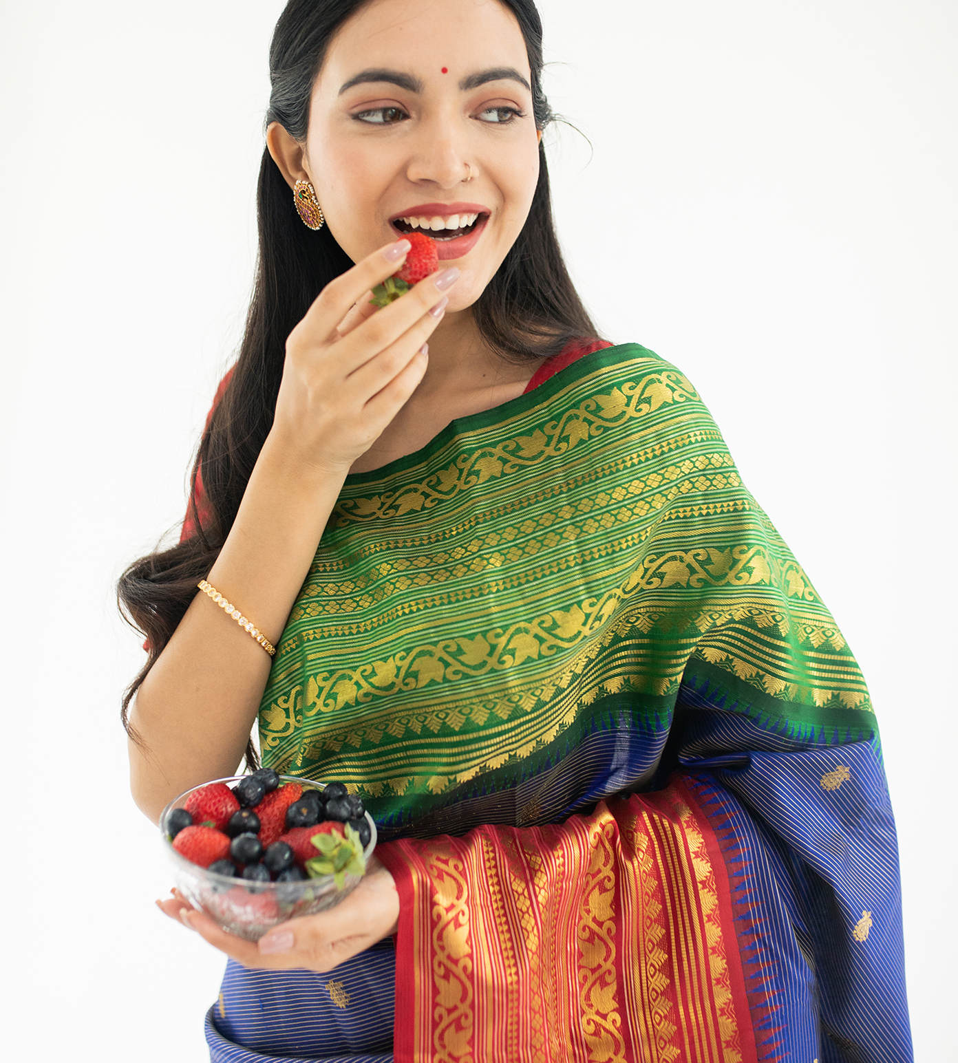 Blue Kanchipuram Silk Saree4