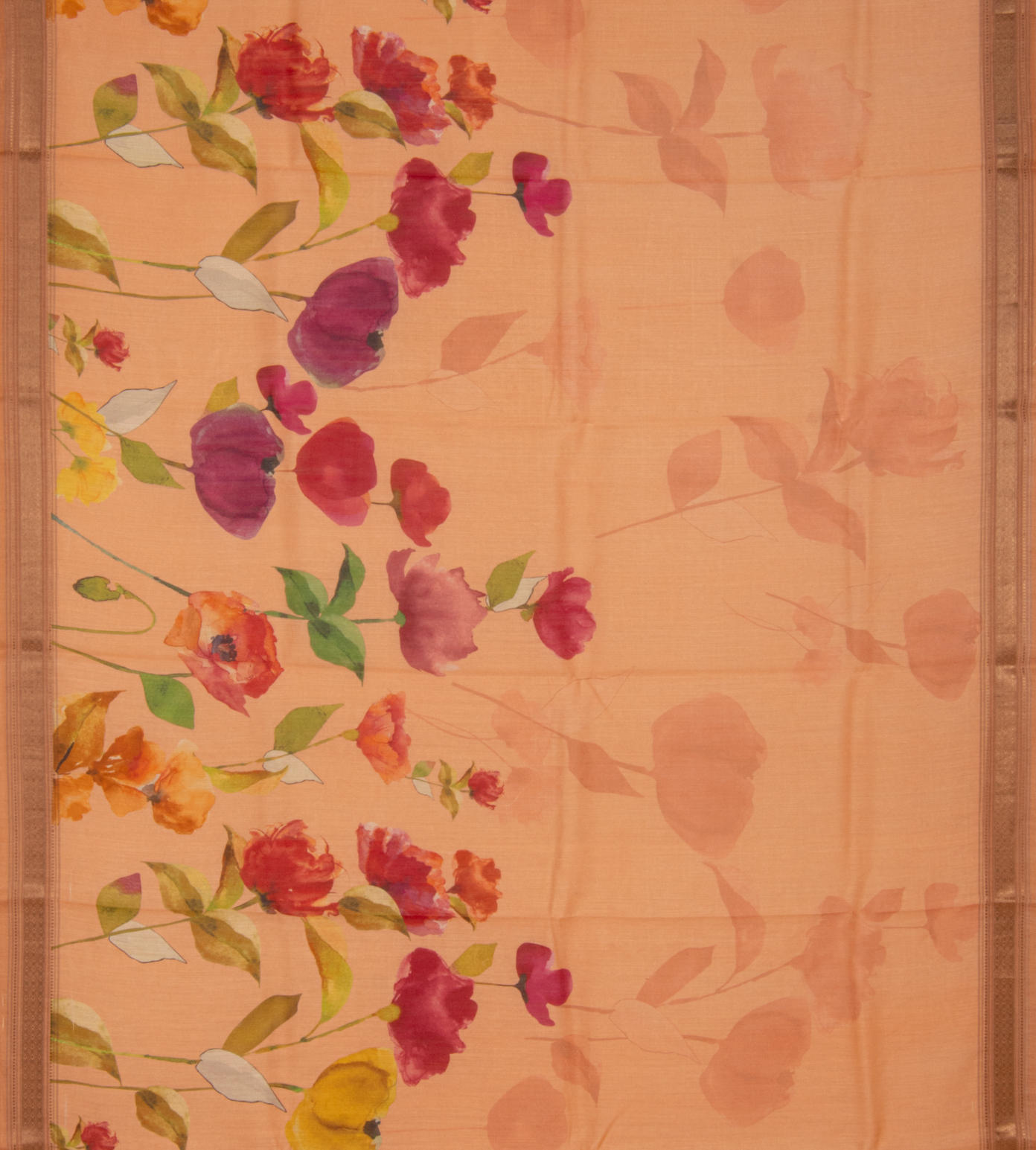 Peach Moonga Tussar Saree2