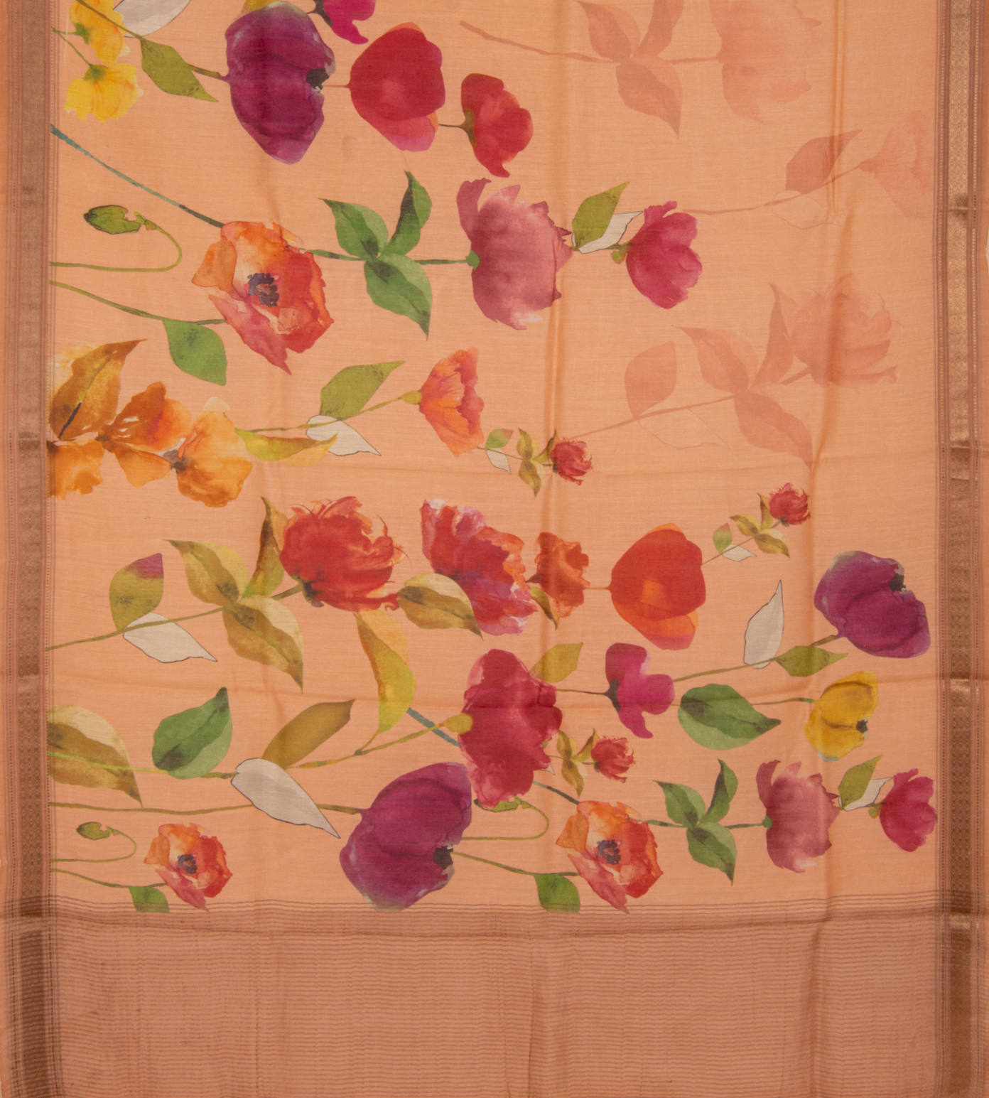 Peach Moonga Tussar Saree3