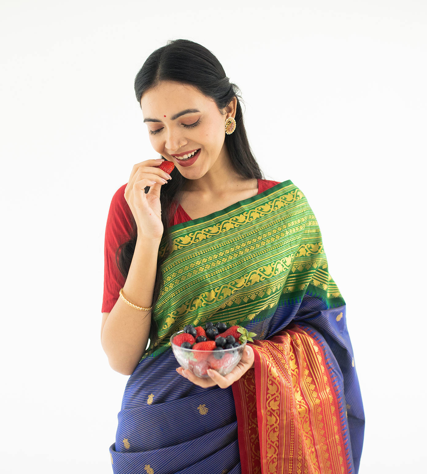 Blue Kanchipuram Silk Saree2