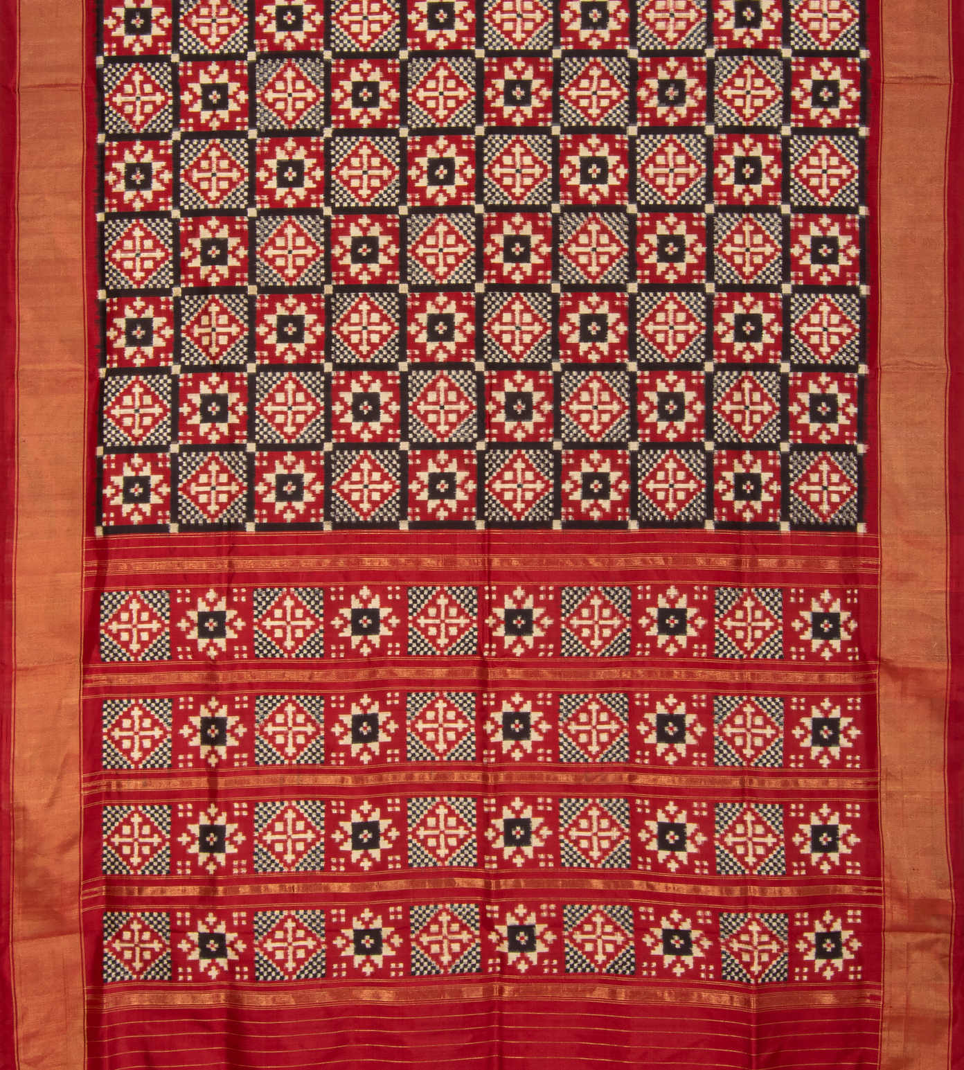 Black Ikkat Silk Saree3