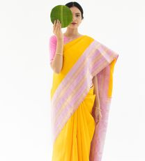 Light Yellow Kanchipuram Silk Saree2