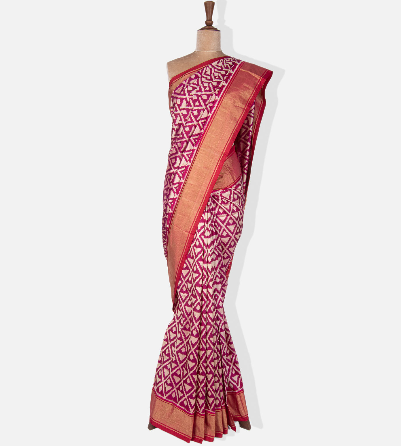 berry-pink-ikkat-silk-saree-rv27264-a