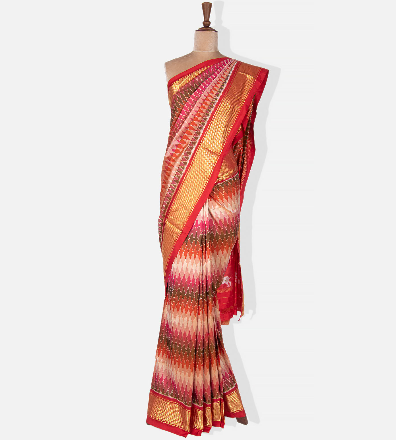 Multicolour Ikkat Silk Saree1