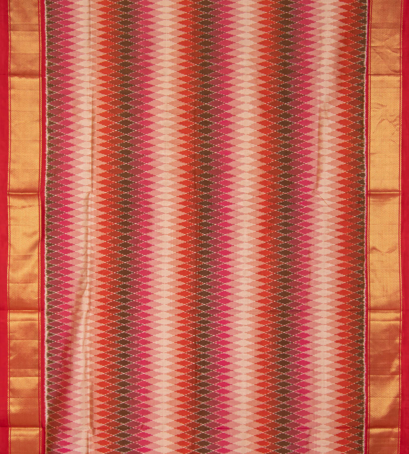 Multicolour Ikkat Silk Saree2