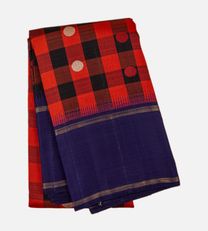 Red And Black Kanchipuram Silk Saree1