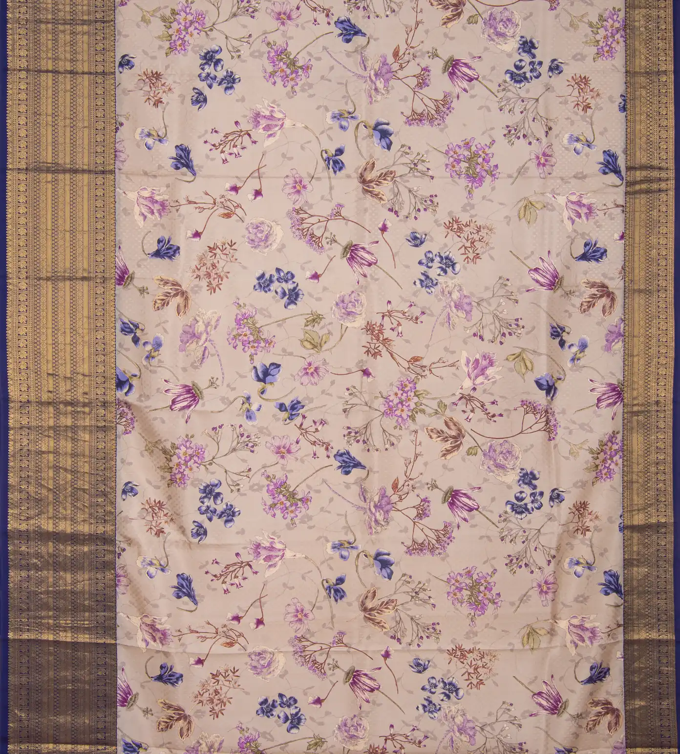 Creme Soft Silk Saree2