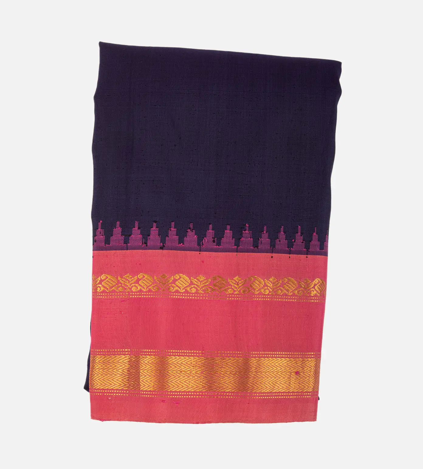 Deep Blue Gadwal Silk Saree1
