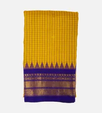 Yellow Gadwal Silk Saree1