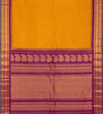 Yellow Gadwal Silk Saree3