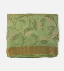 Light Green Tussar Embroidery Saree1