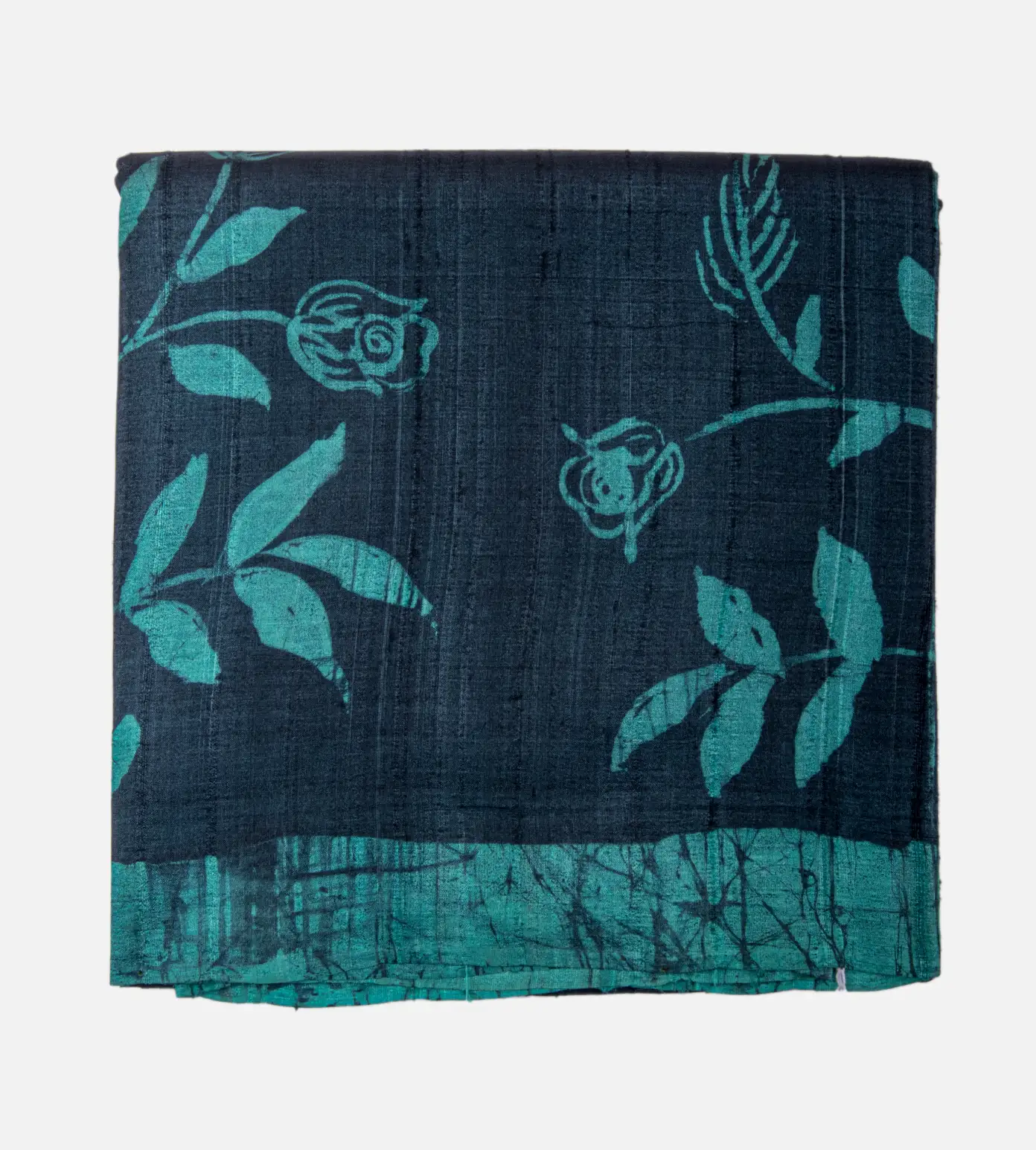 Blue Batik Tussar Saree1