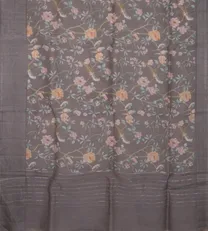 Grey Linen Printed Saree3