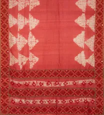 Mild Red Shibori Tussar Saree3
