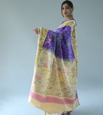 Purple Double Ikkat Saree1