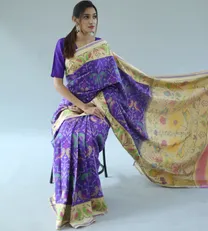 Purple Double Ikkat Saree3