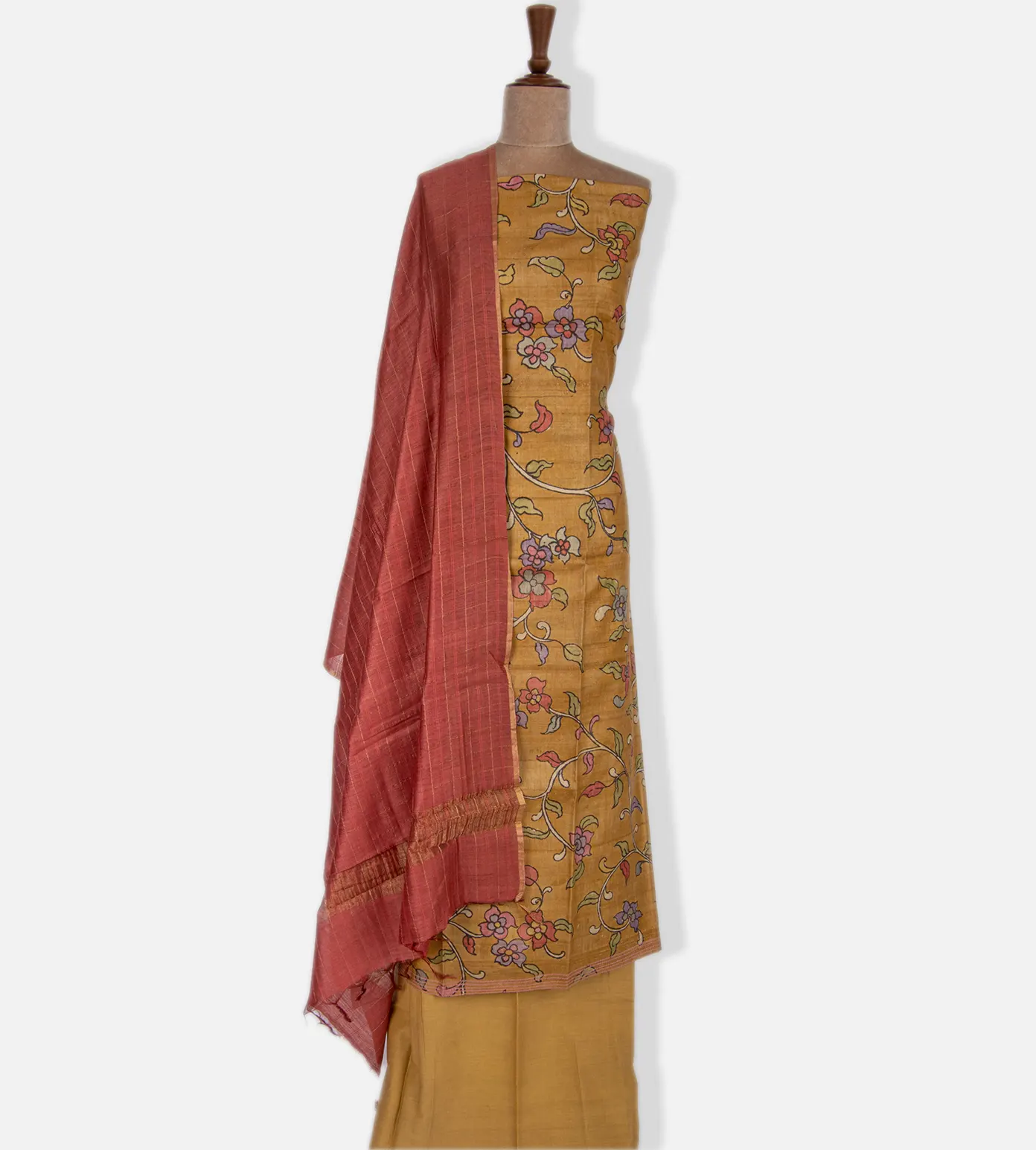 Mustard Yellow Tussar Salwar1