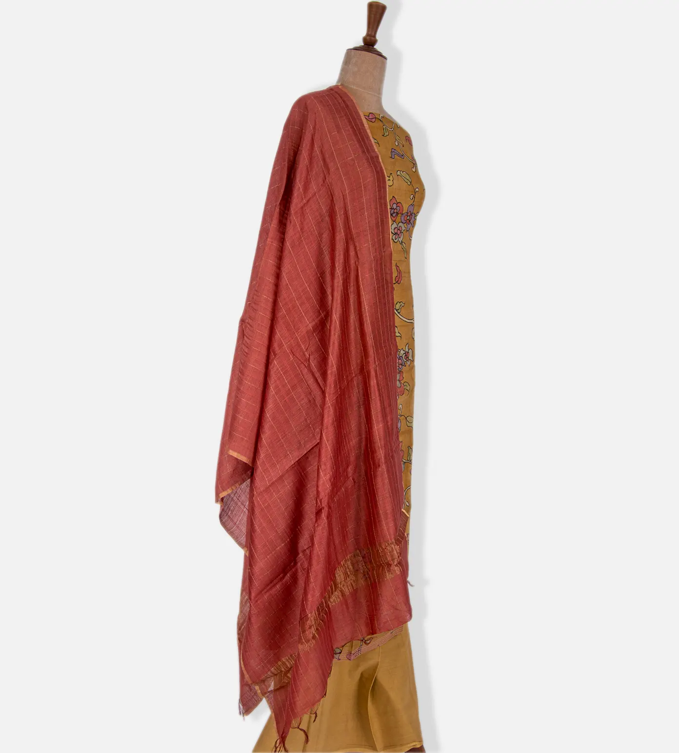 Mustard Yellow Tussar Salwar2