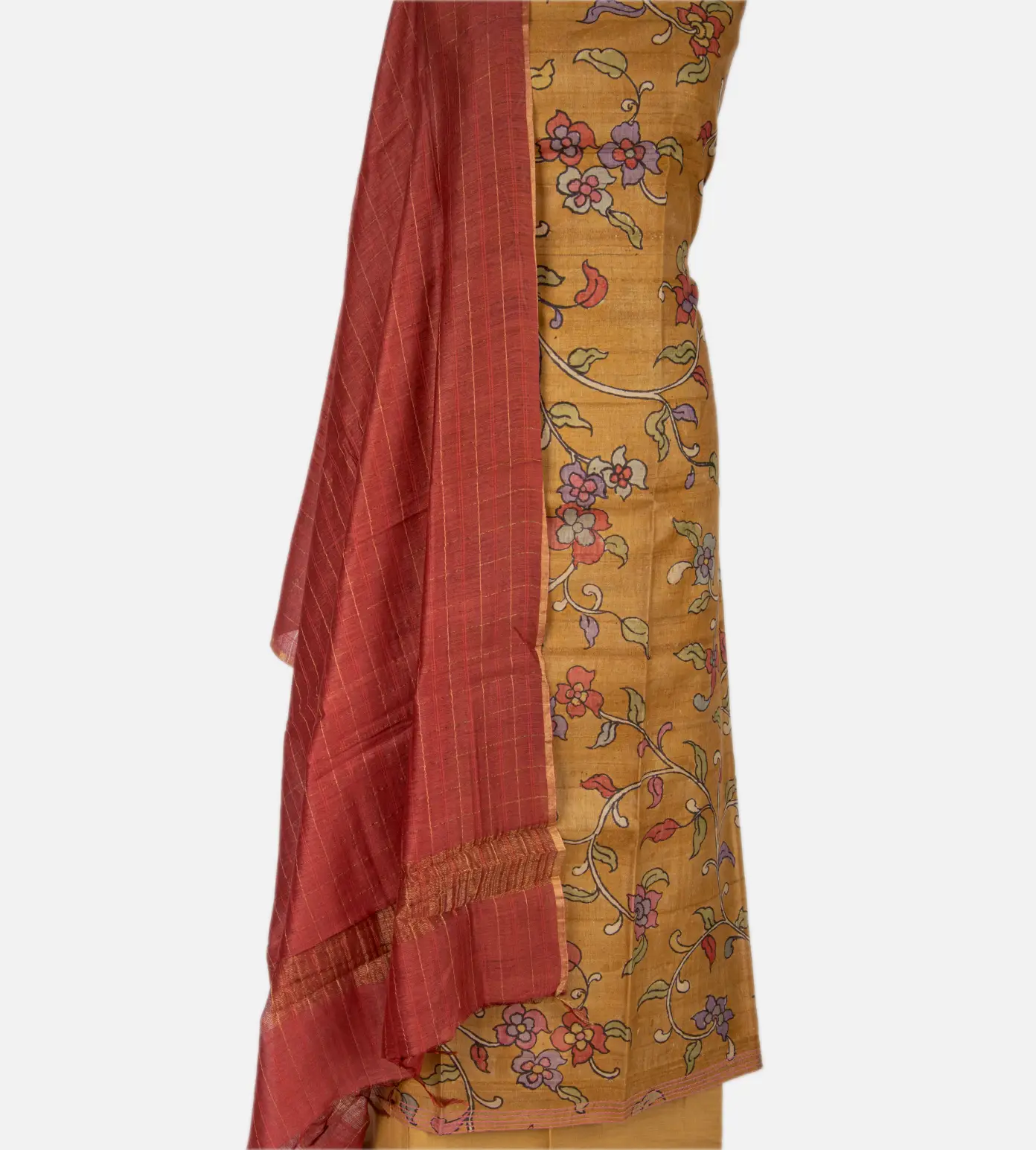 Mustard Yellow Tussar Salwar3