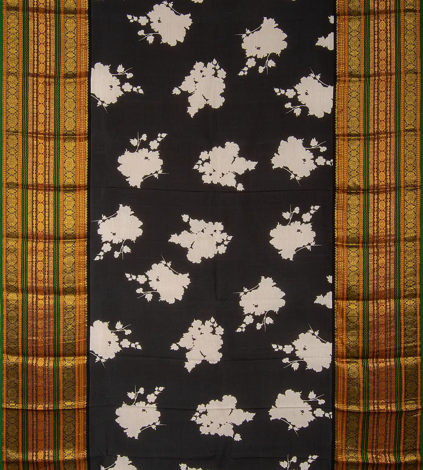 Deep Grey Kanchipuram Silk Saree2