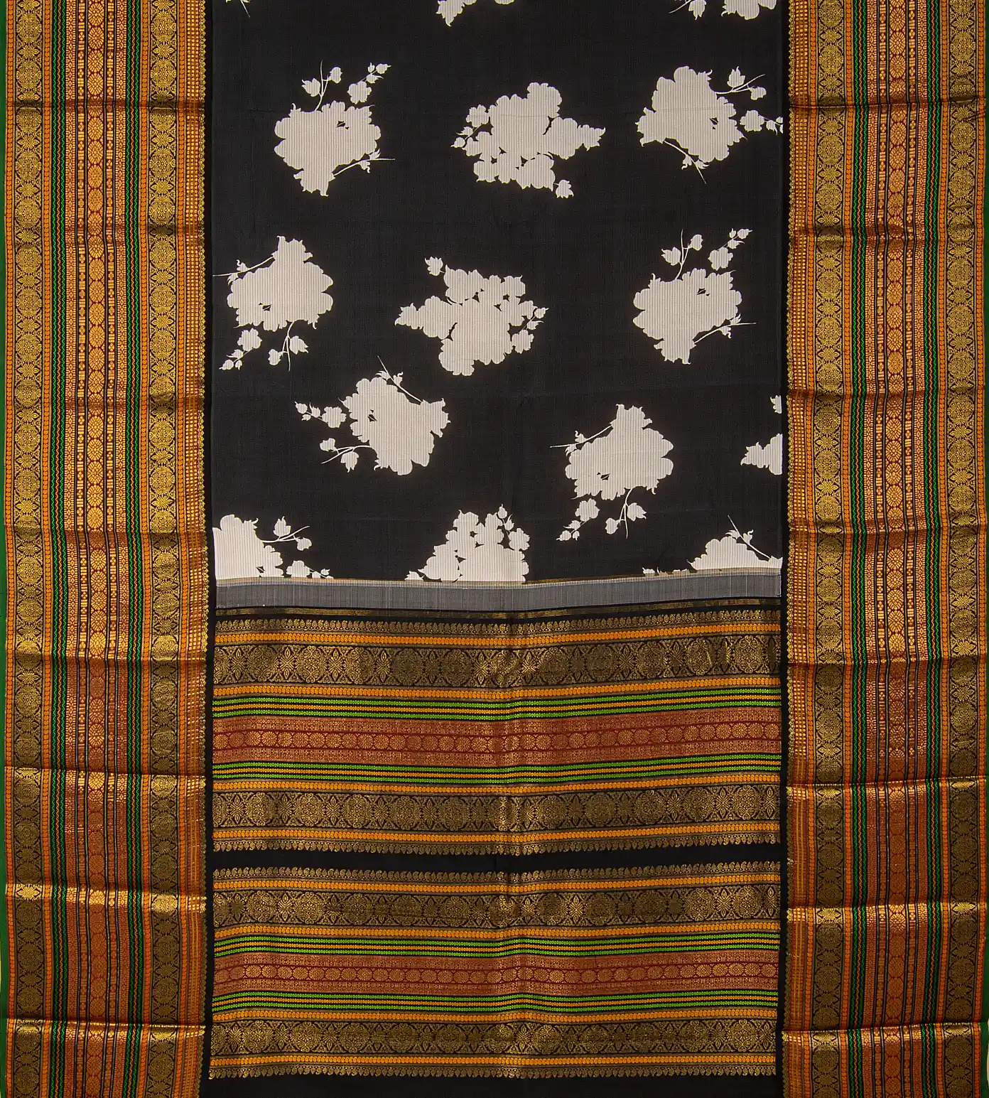 Deep Grey Kanchipuram Silk Saree3