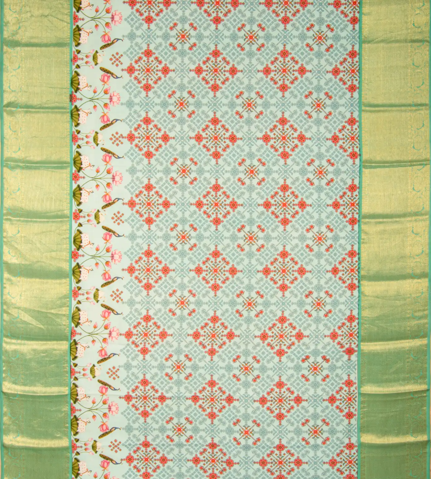 Light Blue Kanchipuram Silk Saree2