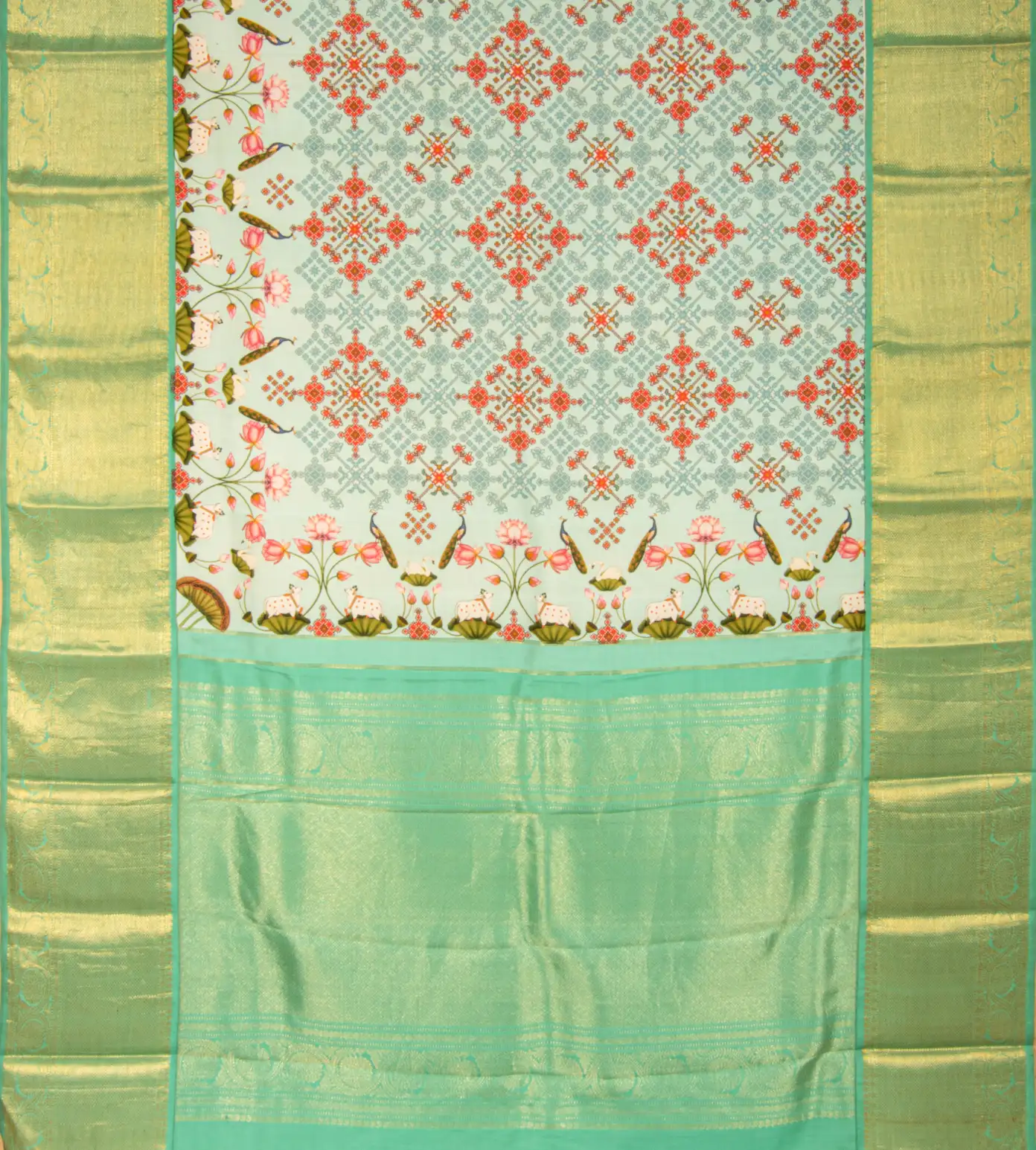Light Blue Kanchipuram Silk Saree3