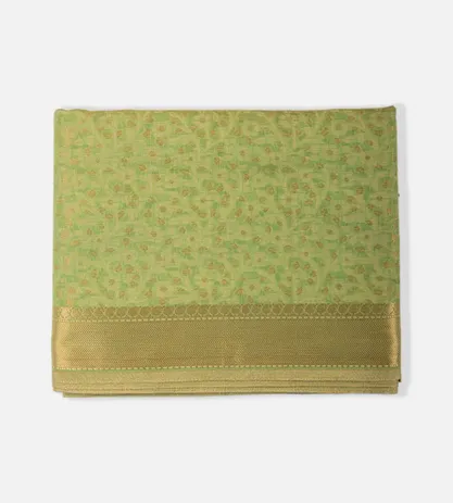Light Green Banarasi Cotton Saree1