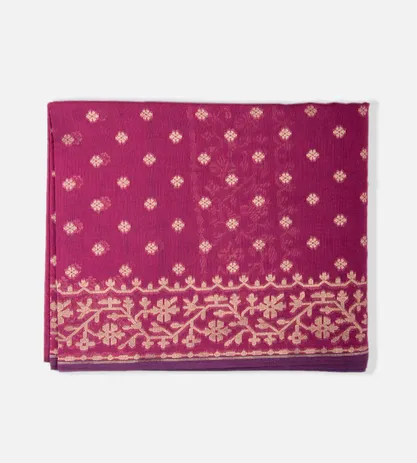 Deep Pink Banarasi Cotton Saree1