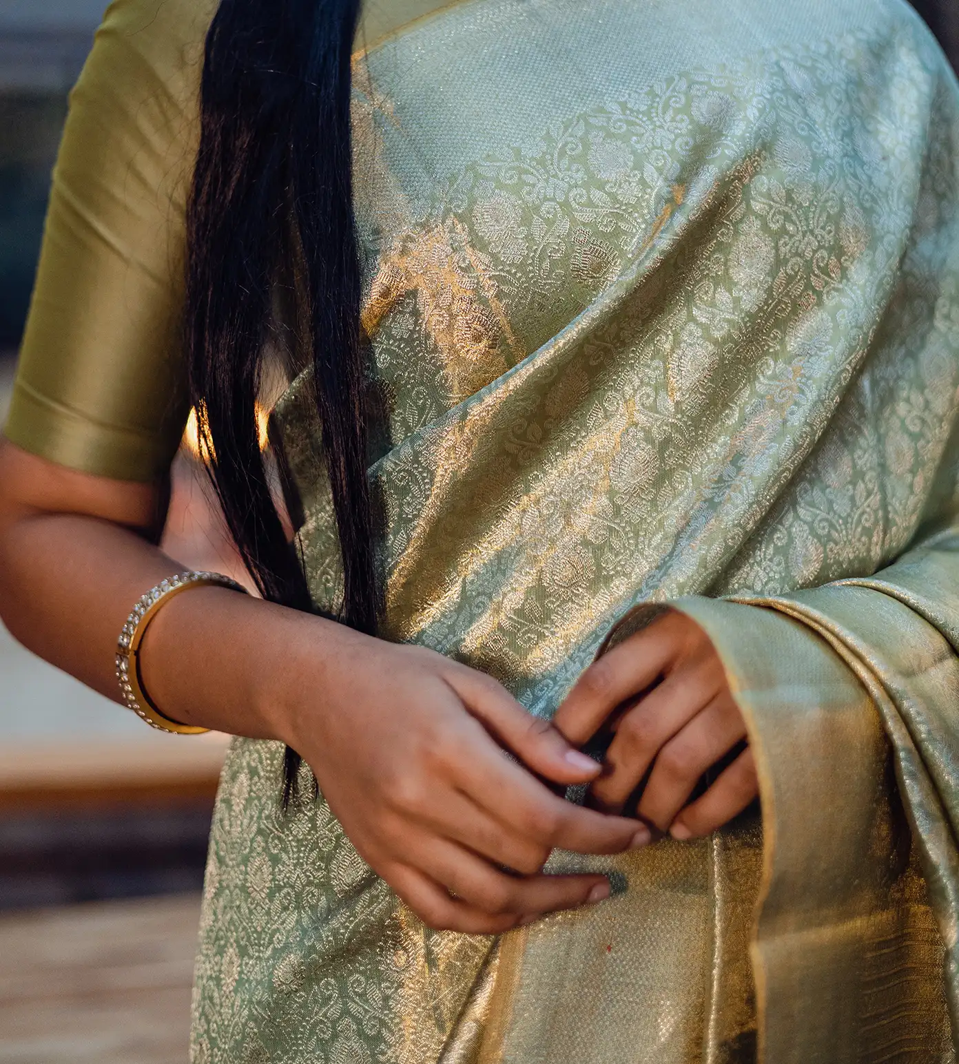 Light Green Kanchipuram Silk Saree3