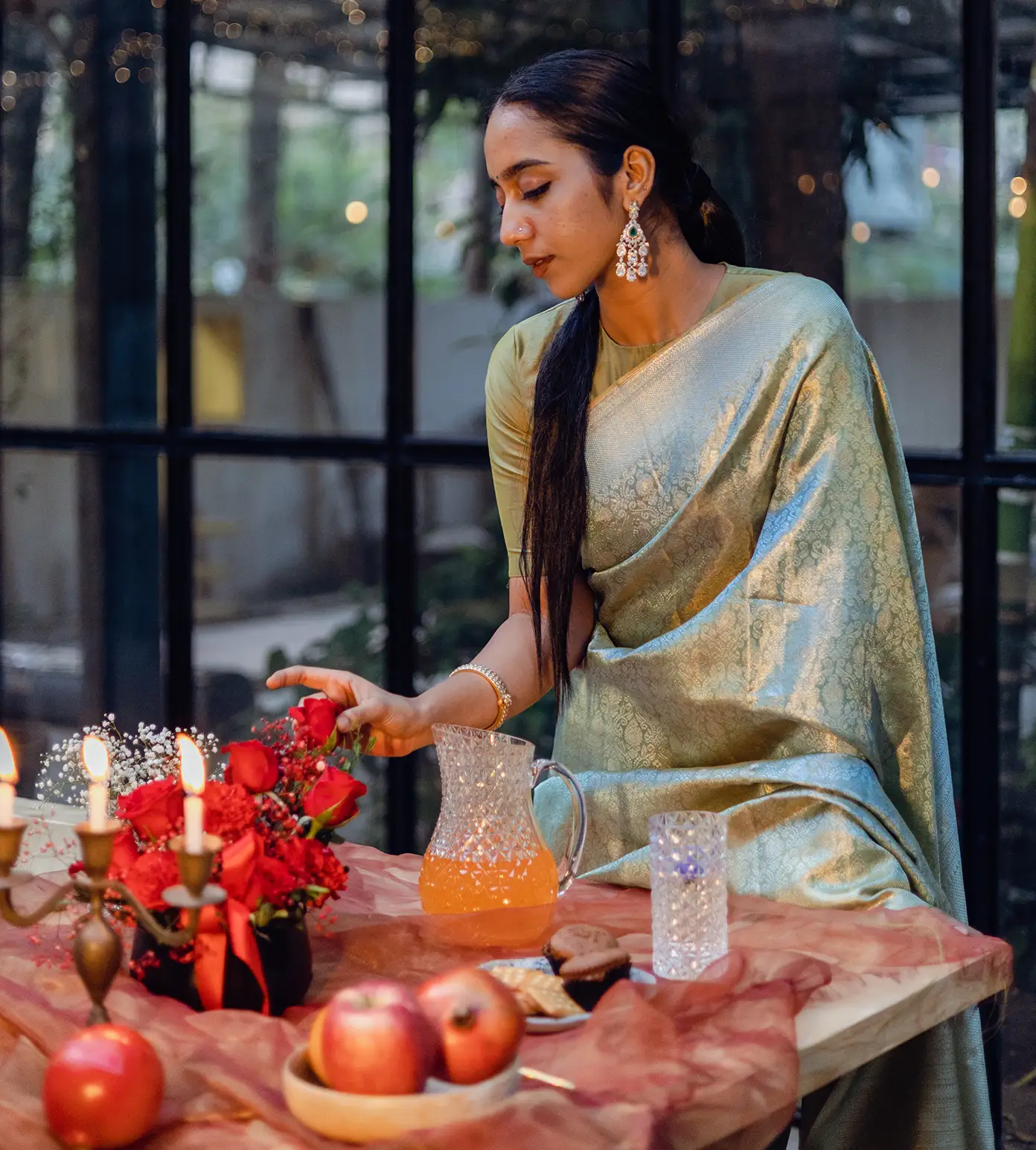 Light Green Kanchipuram Silk Saree4
