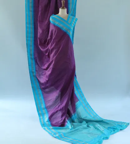 Purple Gadwal Silk Saree1