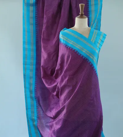 Purple Gadwal Silk Saree4