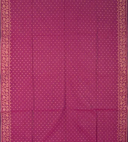 Dark Pink Banarasi Cotton Saree2