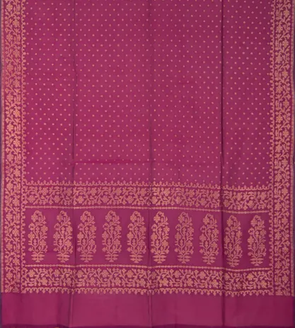 Dark Pink Banarasi Cotton Saree3